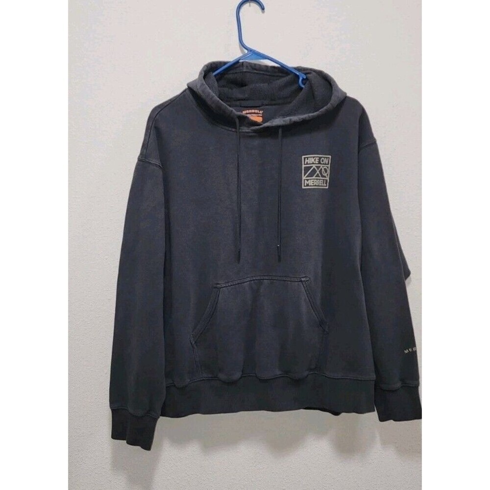 Merrell Men’s Athletic Hiking Pullover Hoodie Grey Graphic Hike On Size XLarge